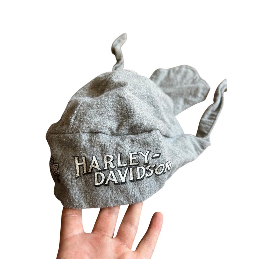 Vintage gray Harley-Davidson ascot cap